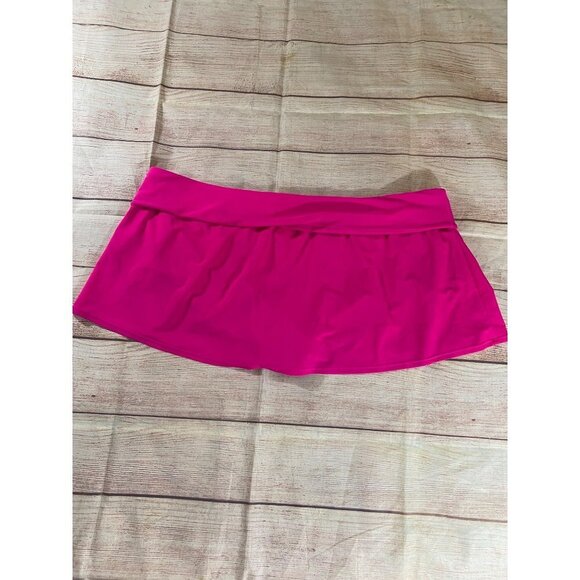 Lane Bryant Women's Hot Pink Swim Skirtini - 28 - Picture 8 of 10
